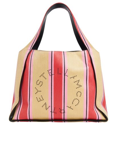 Logo Striped Tote, front view